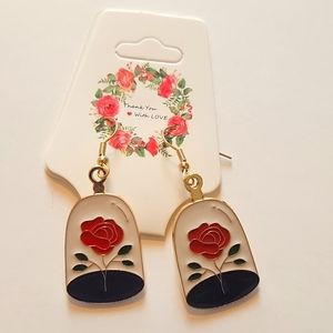 Beauty and the Beast inspired earrings